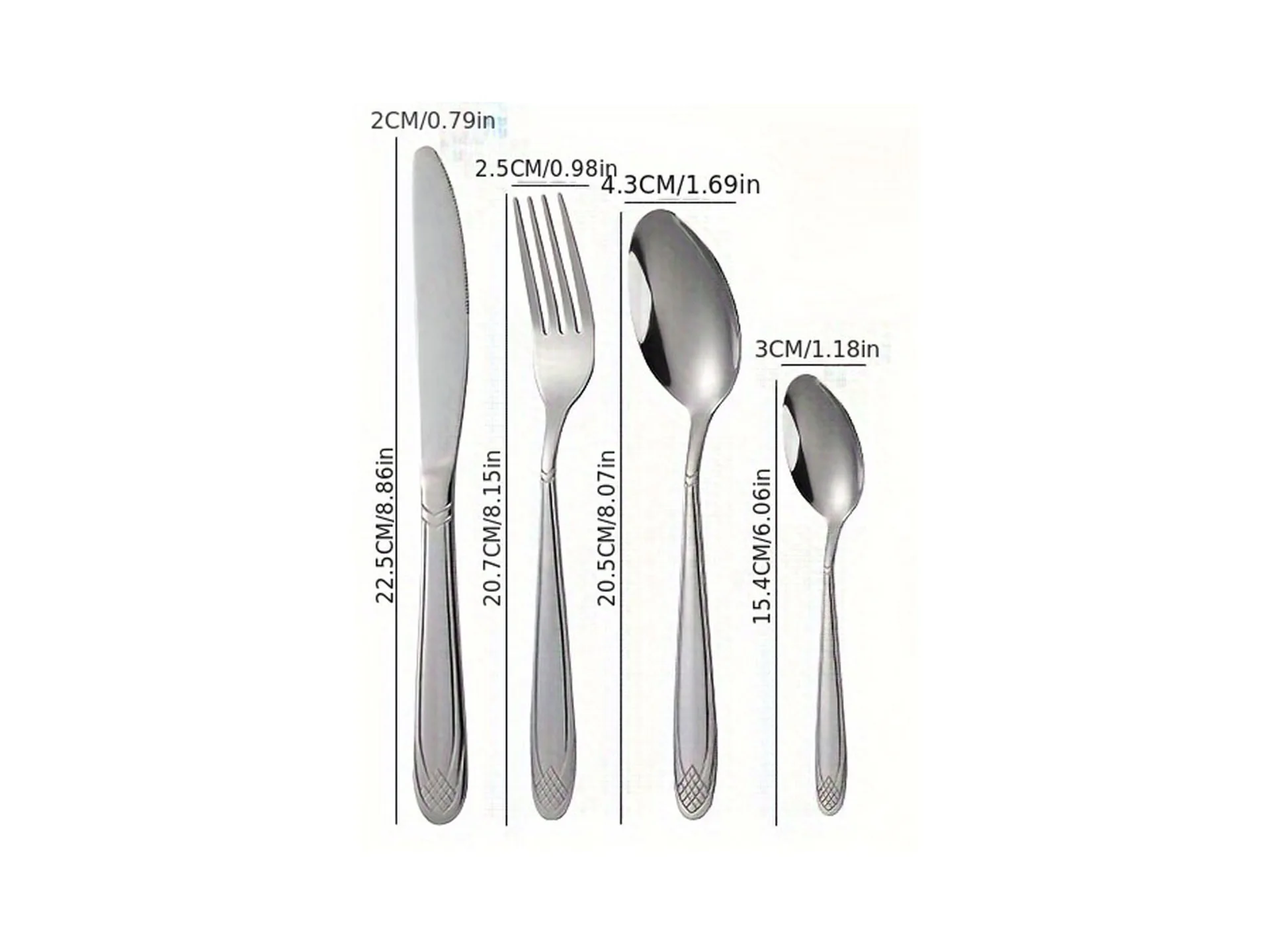 YMX-1013 菠萝纹柄410不锈钢餐具